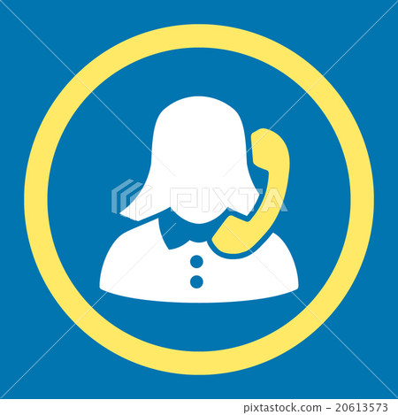 Receptionist Rounded Vector Icon 20613573