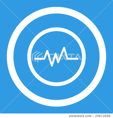 Pulse Monitoring Rounded Vector Icon Pulse Monitoring Rounded Vector Icon 20613698