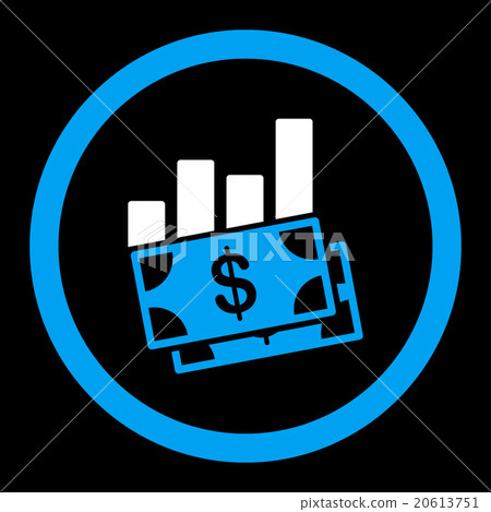 Sales Bar Chart Rounded Vector Icon - Stock Illustration [20613751] - PIXTA