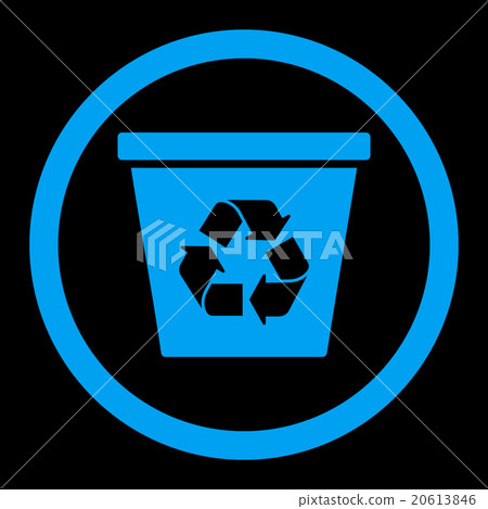 Recycle Bin Rounded Vector Icon - Stock Illustration [20613846] - PIXTA