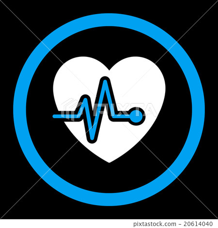 Heart Pulse Rounded Vector Icon - Stock Illustration [20614040] - PIXTA
