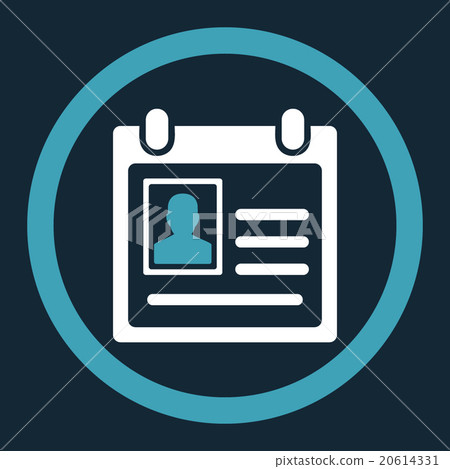 Personal Badge Rounded Vector Icon Personal Badge Rounded Vector Icon 20614331