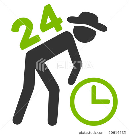 Around The Clock Work Icon Around The Clock Work Icon 20614385