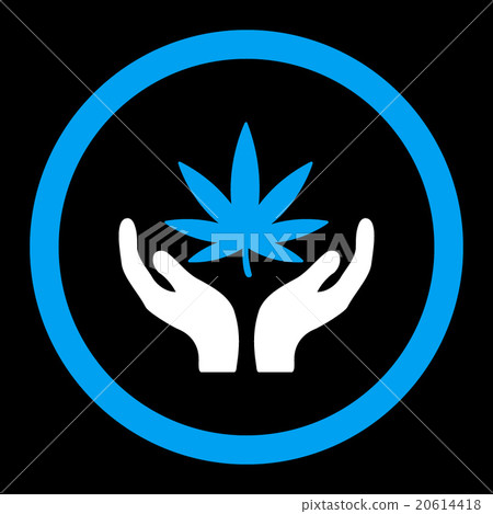 Cannabis Care Rounded Vector Icon 20614418