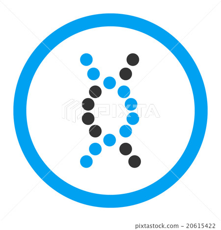DNA Spiral Rounded Vector Icon 20615422
