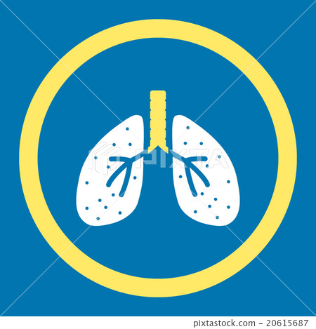 Lungs Rounded Vector Icon Lungs Rounded Vector Icon 20615687