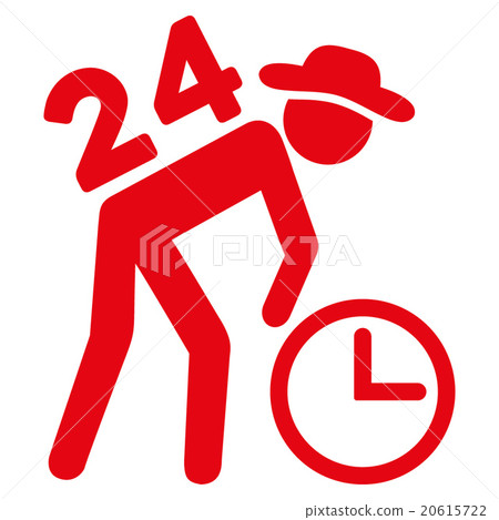 Around The Clock Work Icon Around The Clock Work Icon 20615722