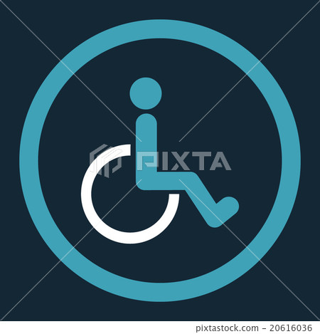 Disabled Person Rounded Vector Icon Disabled Person Rounded Vector Icon 20616036