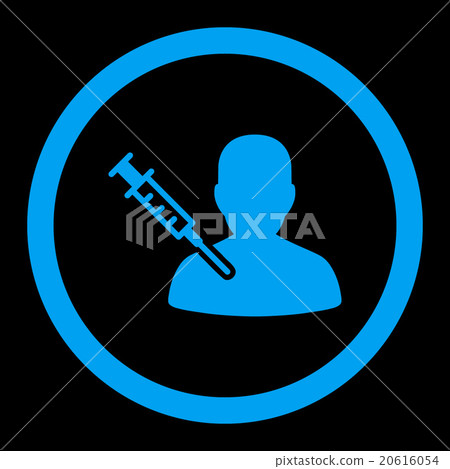 Patient Vaccination Rounded Vector Icon - Stock Illustration [20616054 ...
