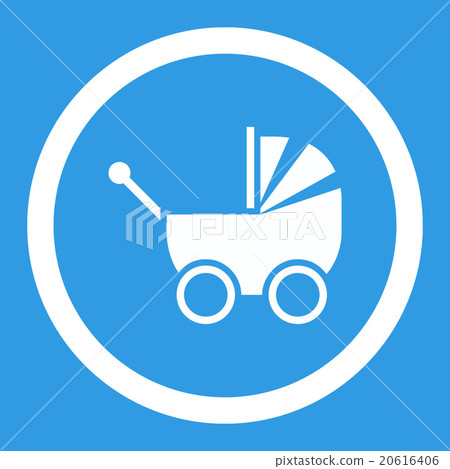 Baby Carriage Rounded Vector Icon Baby Carriage Rounded Vector Icon 20616406