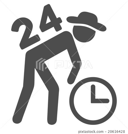 Around The Clock Work Icon Around The Clock Work Icon 20616428