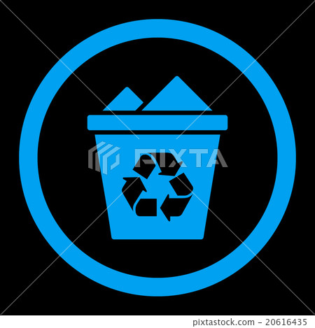 Full Recycle Bin Rounded Vector Icon Full Recycle Bin Rounded Vector Icon 20616435