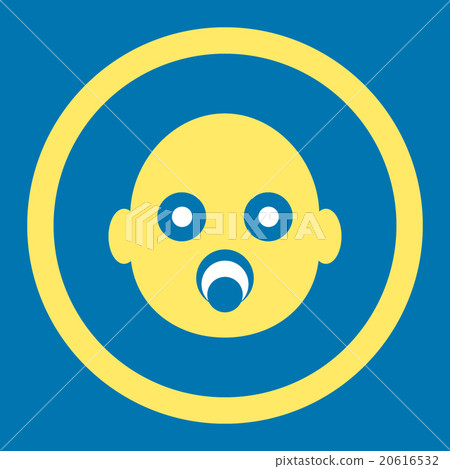 Baby Head Rounded Vector Icon 20616532