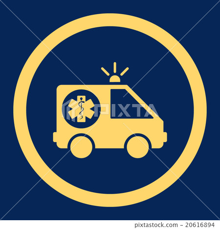Ambulance Car Rounded Vector Icon 20616894
