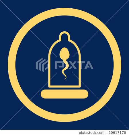 Sperm In Condom Rounded Vector Icon Sperm In Condom Rounded Vector Icon 20617176