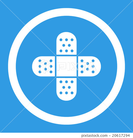 Plaster Rounded Vector Icon Plaster Rounded Vector Icon 20617294