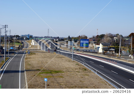 國道17號上尾路部分通向桶川北本IC桶川市川田市2016.02 20620416