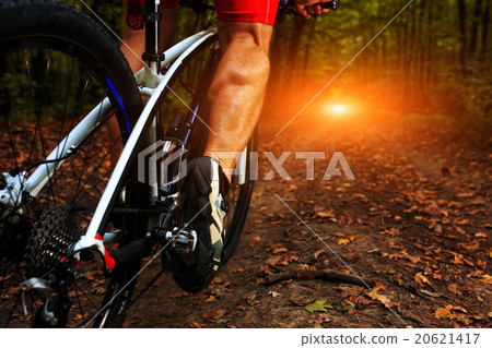 cyclist man legs riding mountain bike cyclist man legs riding mountain bike 20621417