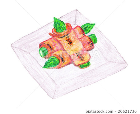 Asparagus with bacon plate 20621736