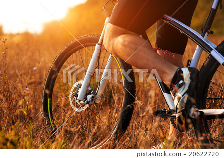 cyclist man legs riding mountain bike outdoor cyclist man legs riding mountain bike outdoor 20622720