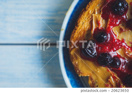 Sandwich with peanut butter and black currant jam Sandwich with peanut butter and black currant jam 20623650