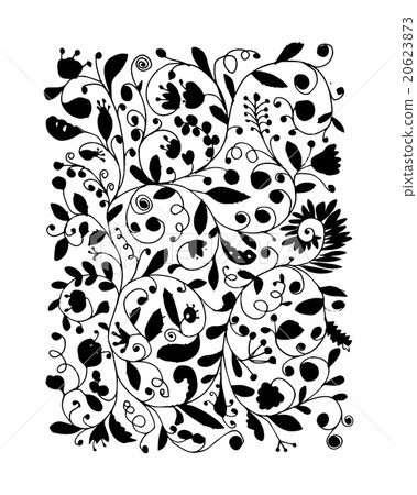 Floral pattern, sketch for your design 20623873