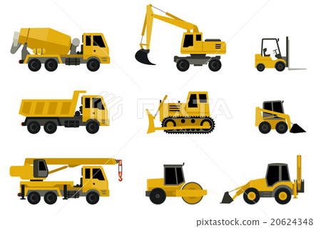 Construction machines icons. Construction machines icons. 20624348