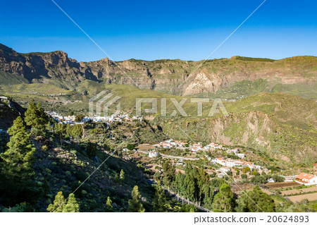 Spectacular panoramic view of Fataga valley Spectacular panoramic view of Fataga valley 20624893