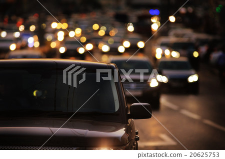 Night city background, blur background Road 20625753