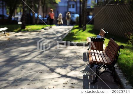 bench in the autumn park, recreation bench in the autumn park, recreation 20625754