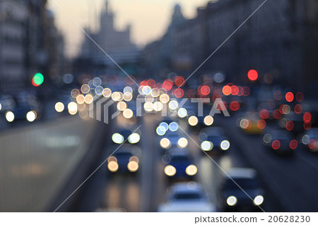 Night city background, blur background Road - Stock Photo [20628230] - PIXTA