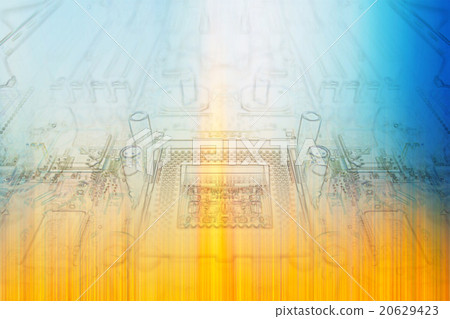 Microelectronics, white background chips concept 20629423