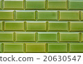Texture, pattern of green clinker bricks or tiles 20630547