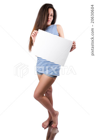 Young Beautiful Adorable Woman in stripped vest Young Beautiful Adorable Woman in stripped vest 20630684