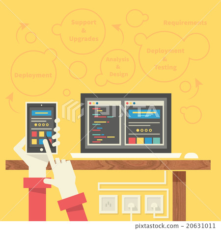 App Development Programming Concept - Stock Illustration [20631011] - PIXTA