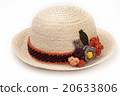 Woven hat decorated isolate on white background 20633806