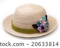 Woven hat decorated isolate on white background 20633814