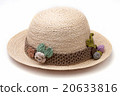 Woven hat decorated isolate on white background 20633816
