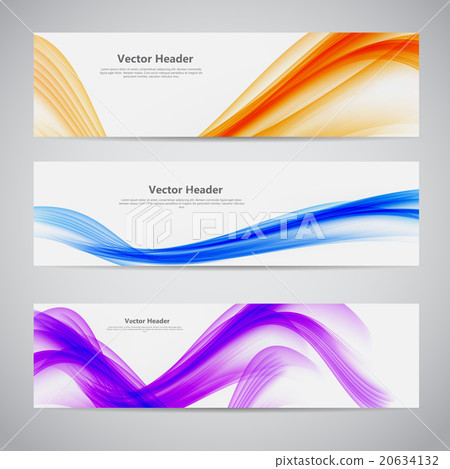 Abstract Colored Wave Header Background. Vector - Stock Illustration ...