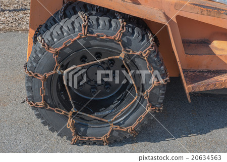 ice chains on tires. Industrial security ice chains on tires. Industrial security 20634563