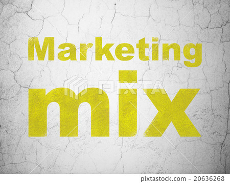 Advertising concept: Marketing Mix on wall 20636268