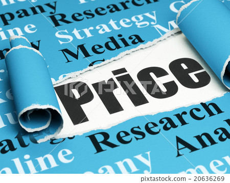 Marketing concept: black text Price under the 20636269