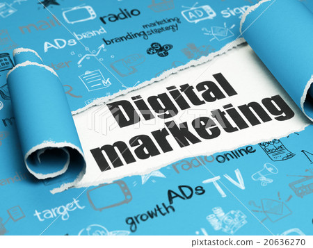 Advertising concept: black text Digital Marketing 20636270