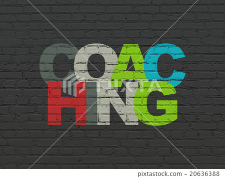Education concept: Coaching on wall background Education concept: Coaching on wall background 20636388