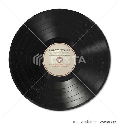 Vinyl record with dust on the surface. Vinyl record with dust on the surface. 20636546