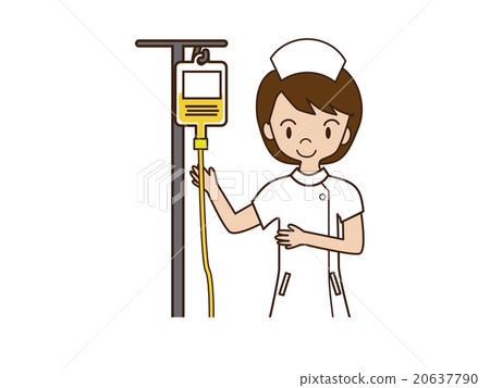 Nurse checking drip infusion 20637790
