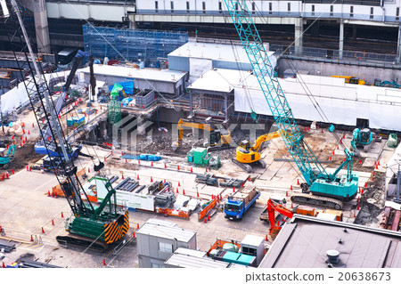 澀谷站東口的施工現場 澀谷站東口的施工現場 20638673