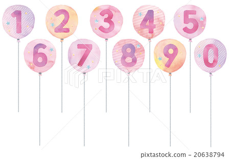 Numeric balloon illustration 20638794