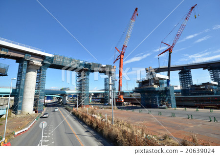 Construction site of highway junction 20639024