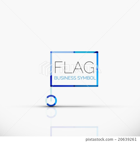 Logo flag, abstract linear geometric business icon Logo flag, abstract linear geometric business icon 20639261
